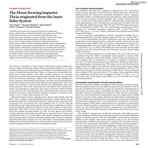 The Moon-forming impactor Theia originated from the inner Solar System