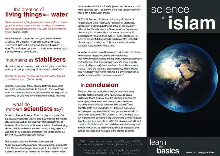 Science In Islam Pamphlet 