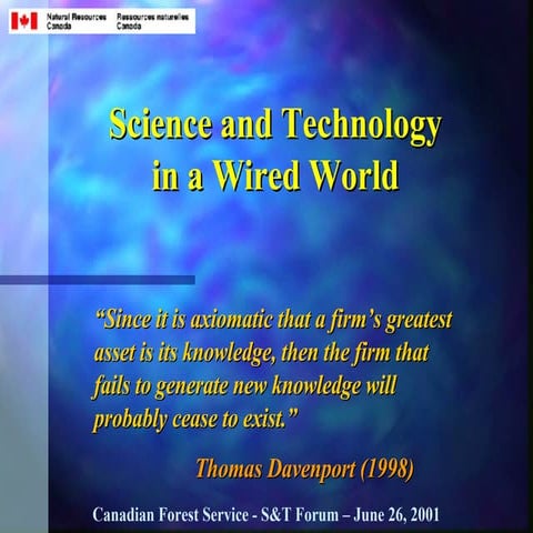 Science & Technology in a Wired World