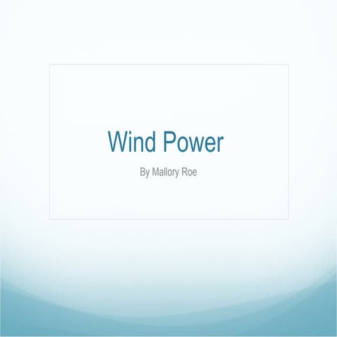 wind energy