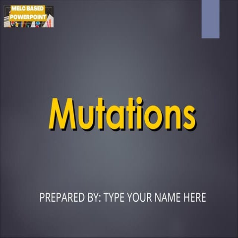 Science 10 Q3 lesson Mutation melc based