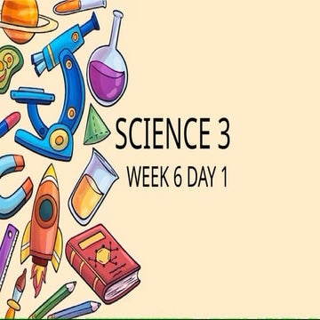 SCIENCE GRADE 3 POWERPOINT LESSON PLAN WEEK 6 DAY 1 | PPTX