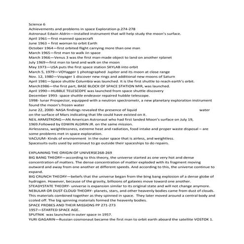 Science 6 space BY BOYET B. ALUAN