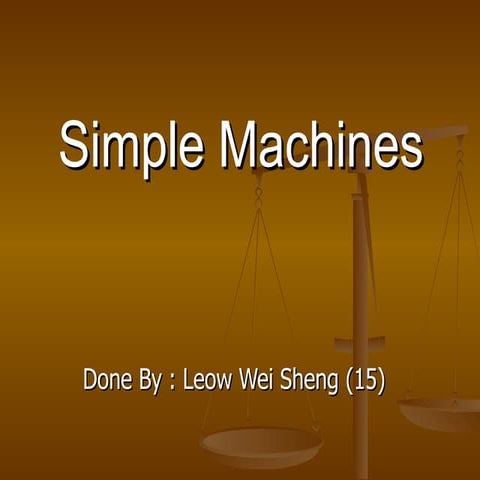 Simple Machines