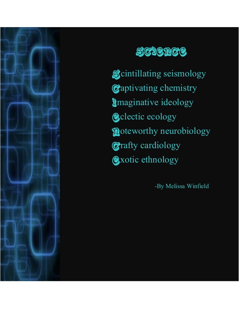 Science acrostic poem