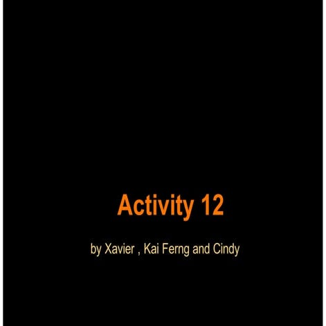 Science activity 12 | PDF