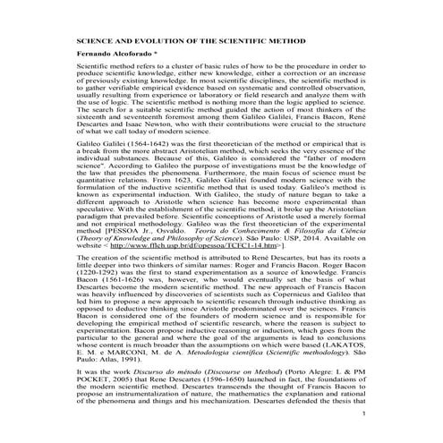 Science and evolution of the scientific method | PDF