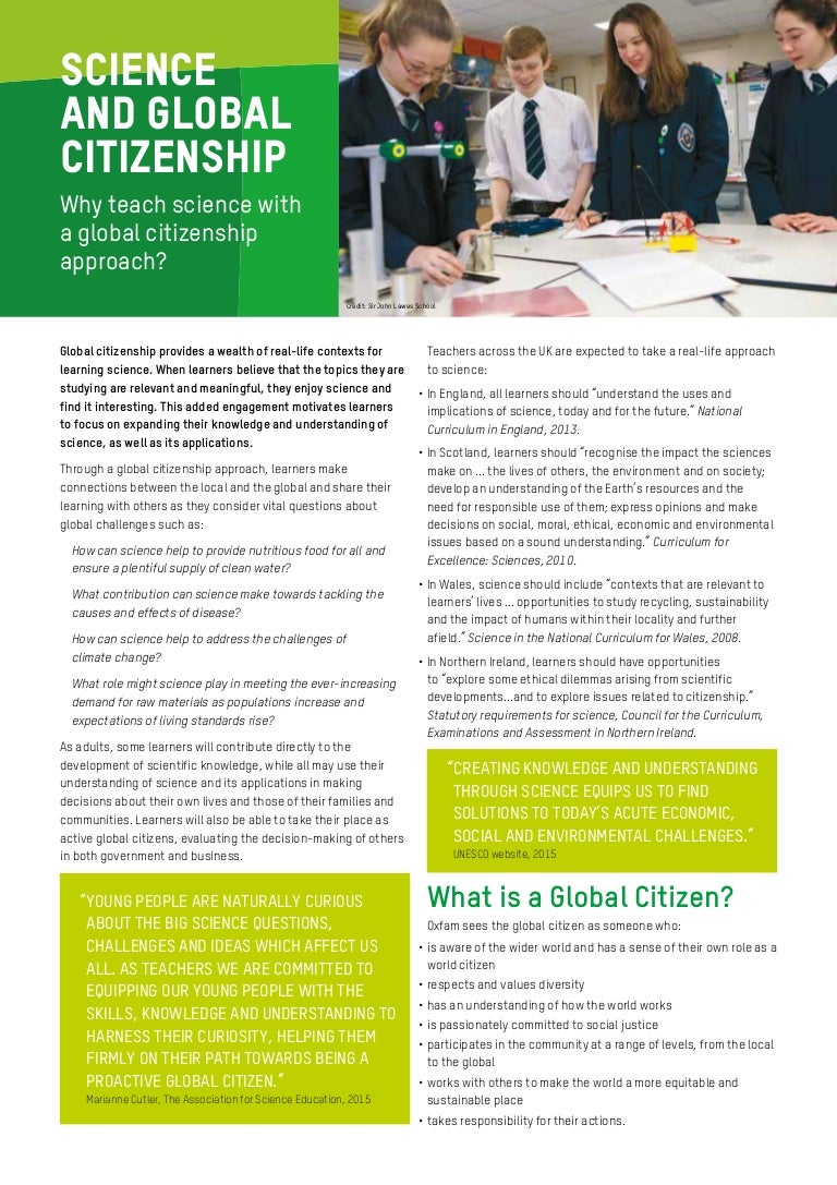 Science and global citizenship guide web