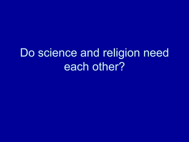 Science and religion powerpoint WH