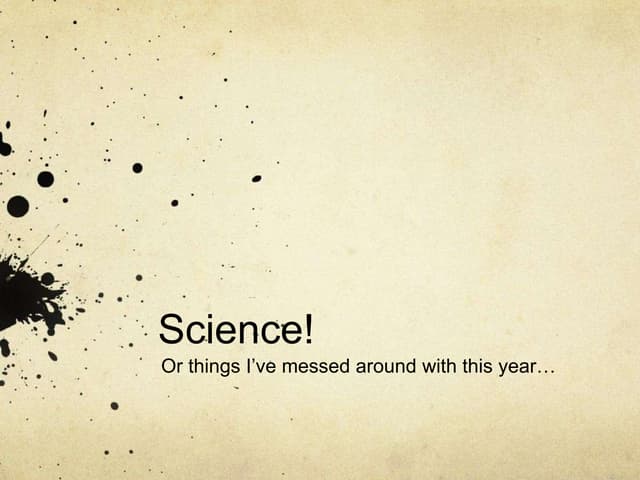 Science and Technology