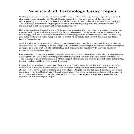 Science And Technology Essay Topics.pdf