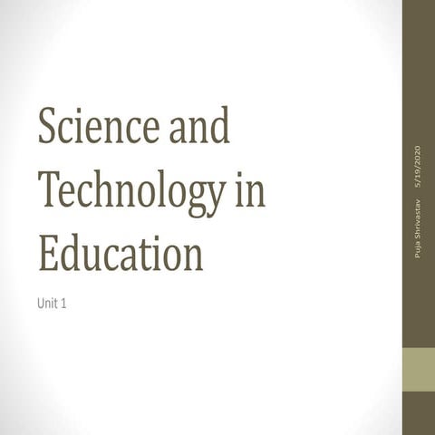 Science and technology in education