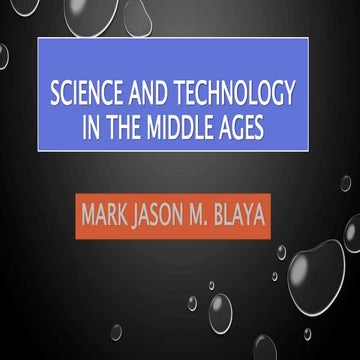 Science and technology in the middle ages