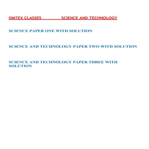 Science and technology question papers 2
