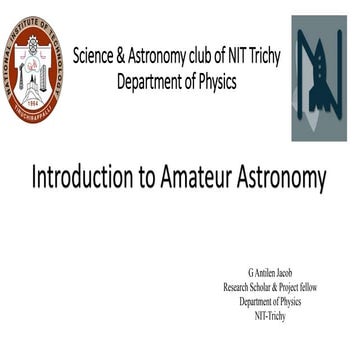 Science and astronomy (basic astronomy)