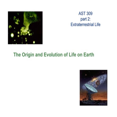 Origin & evolution of life on earth | PPT