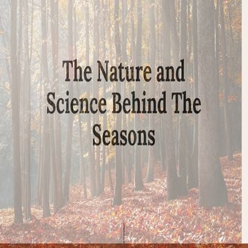 Science behind the seasons | PPT