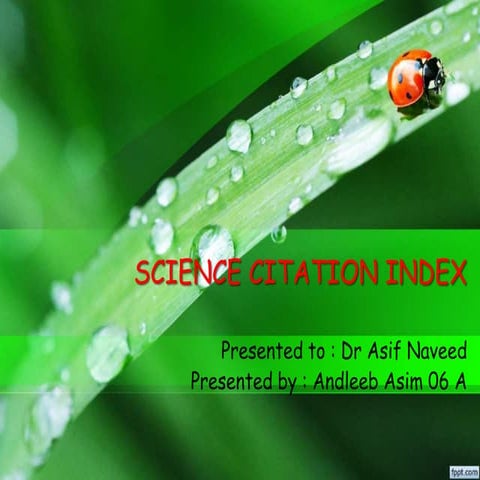 Science citation index