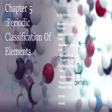 Science classification of elements chapter 5 ppt