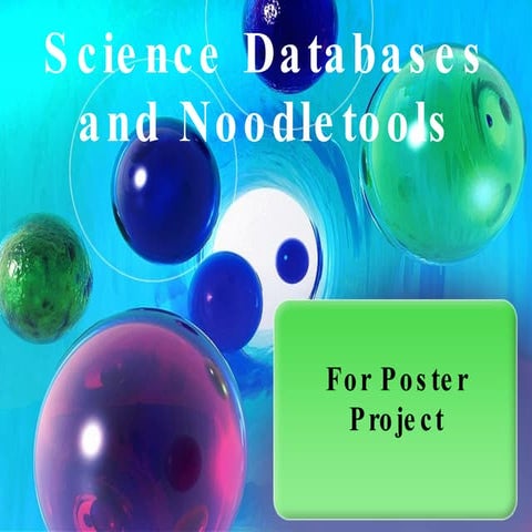 Science database noodletools