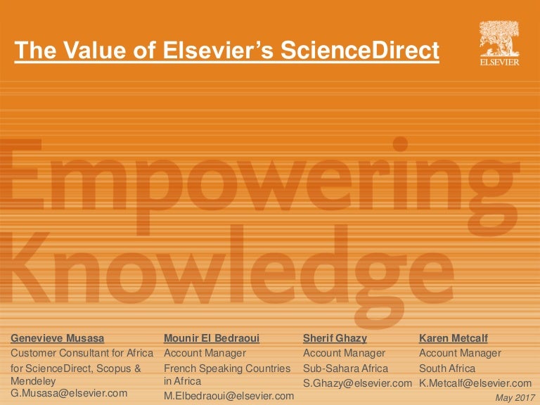 The Value of Elsevier’s ScienceDirect