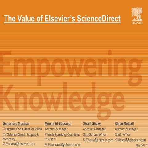 The Value of Elsevier’s ScienceDirect