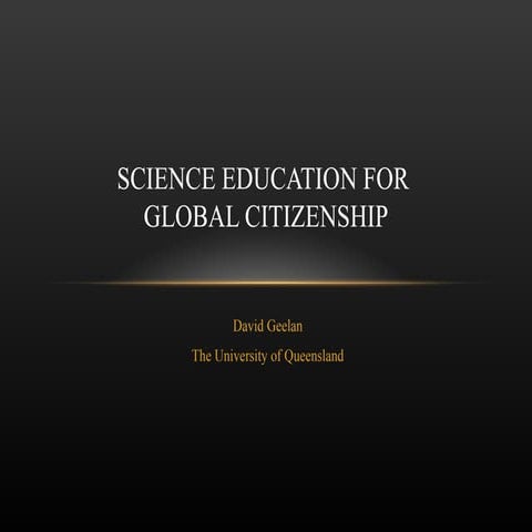 Science education for global citizenship