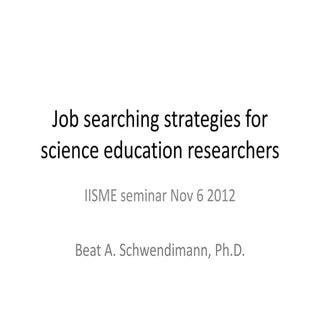 Job searching strategies for scienc...