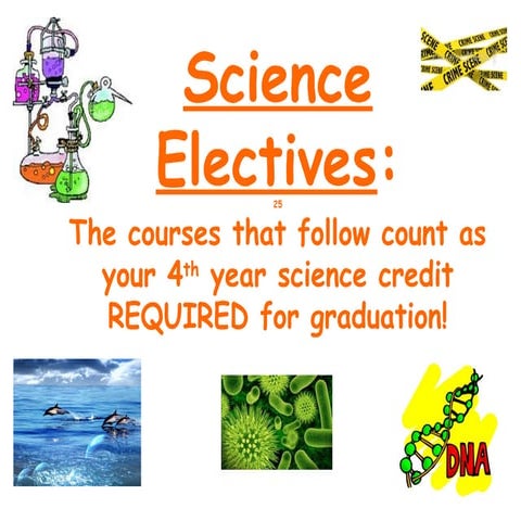Science electives 2013