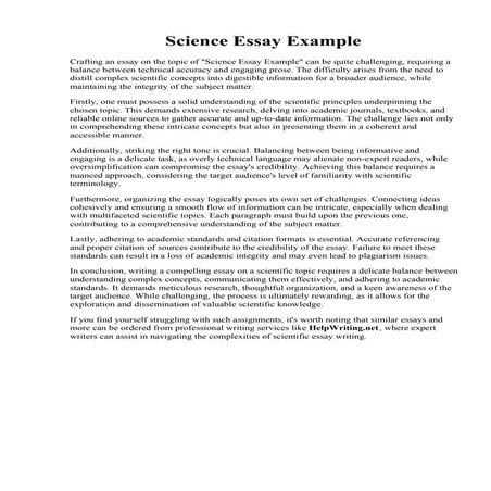 Science Essay Example. Wonders of Science Essay in 200,300,500 or 700 Words