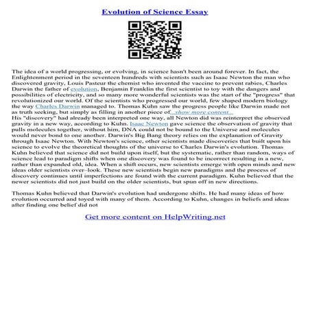 Science Essay Ideas | PDF