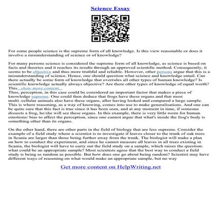 Science Essays