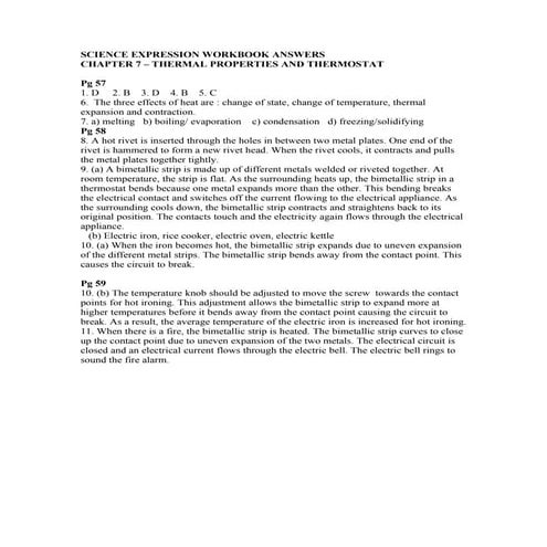 Science expression workbook answers chp 7