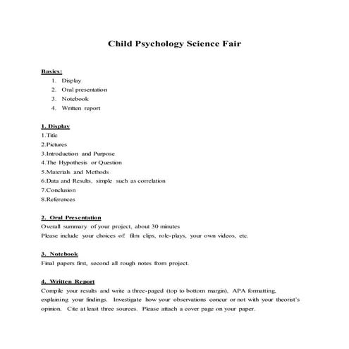 Child Psychology Science