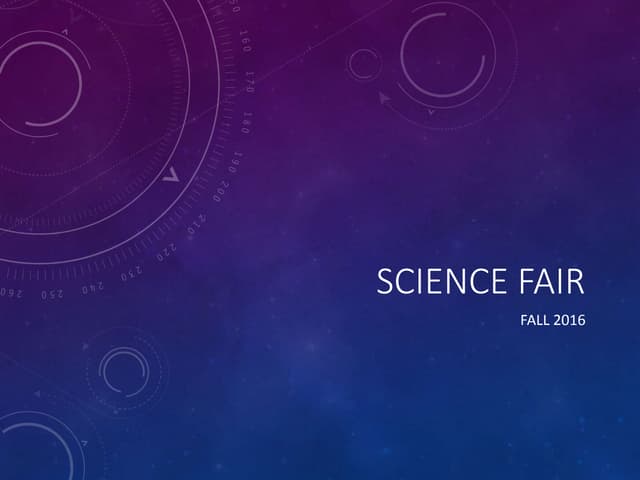 Science fair fall 2016
