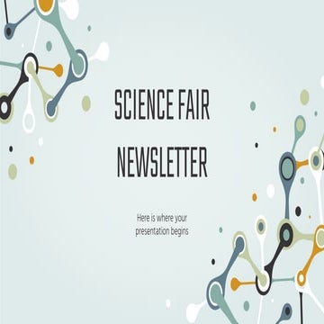 Comprehensive Science Fair Newsletter Template with Planetary Insights ...