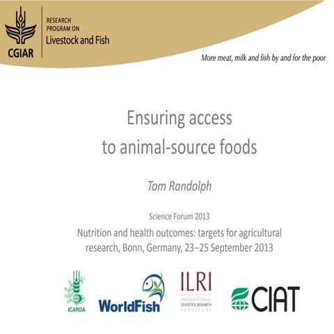 Ensuring access to animal-source foods