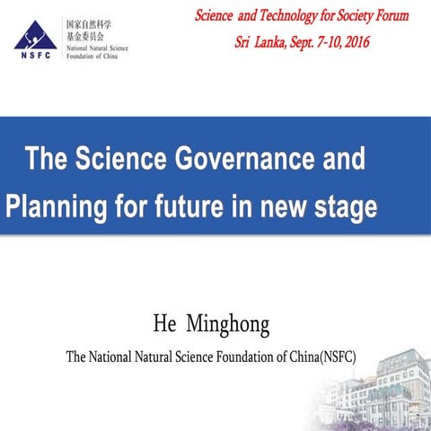 Science Governance - Ming Hong He
