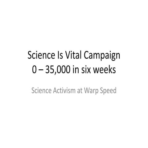 Science is vital campaign   open tech