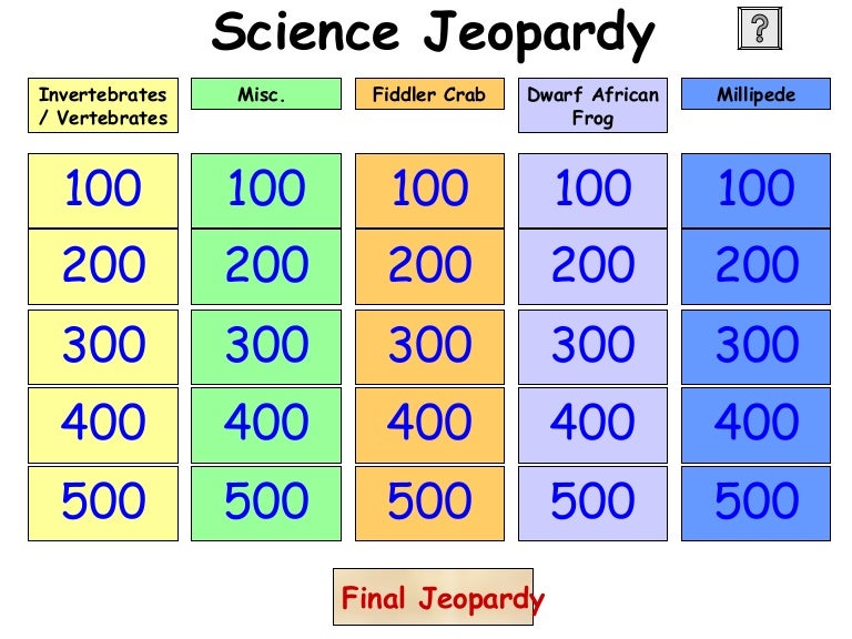 Science Jeopardy