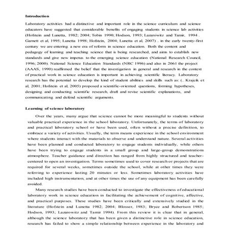 Introduction of Science lab