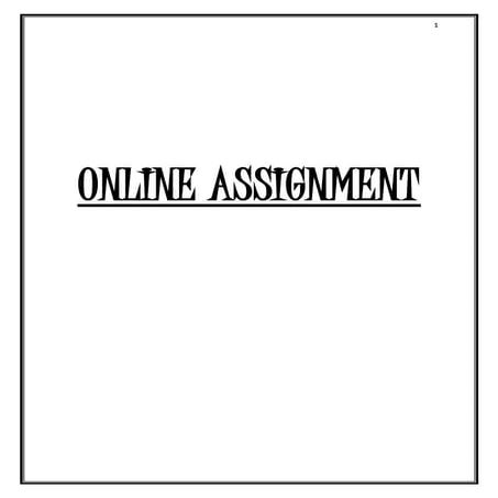 online assignment