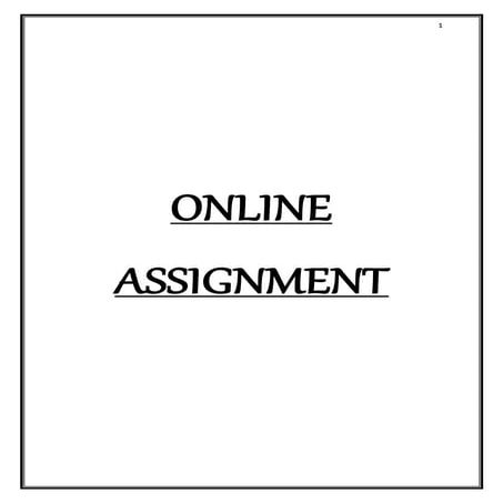 online assignment