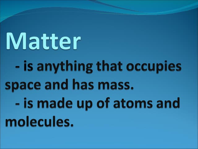 (Science) Matter