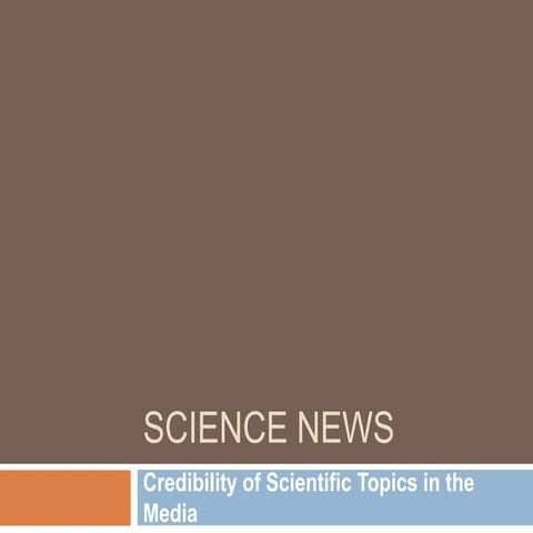 Science news lesson module 1