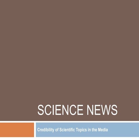 Science news lesson module 1
