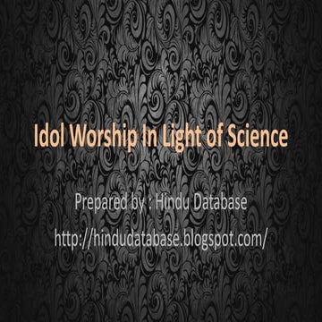 Science of idol worship