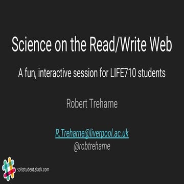 Science on the read/write web | PDF