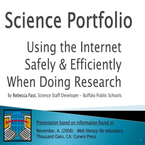 Science portfolio internet presentation