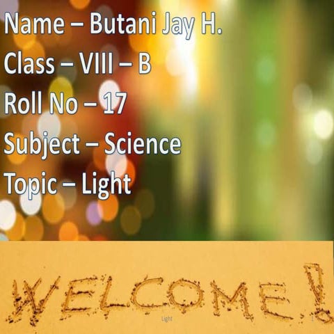 Light PPT For Class 7 & 8 CBSE